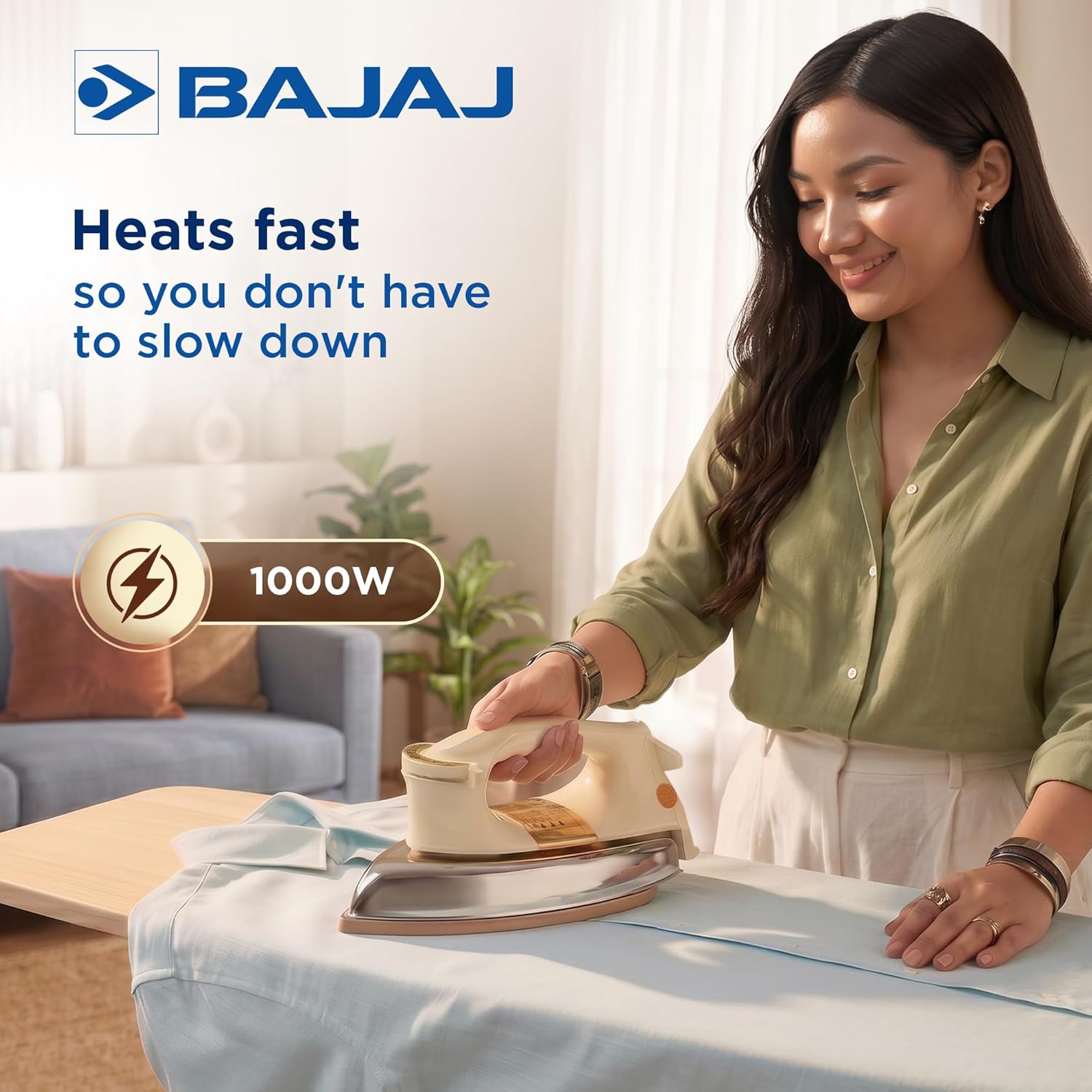  Bajaj DHX-9 1000W Heavy Weight Dry Iron